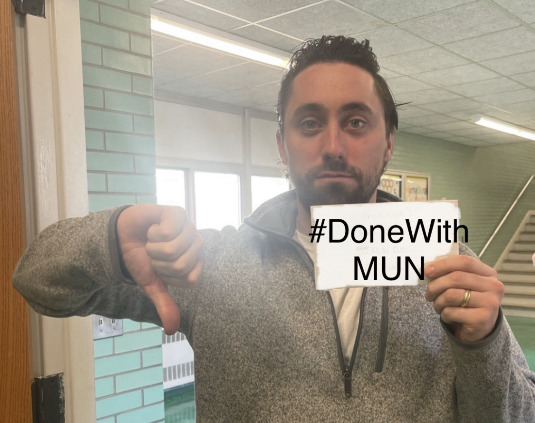 Instead of giving a formal farewell, Mr. Novak hacked into the MUN Instagram and posted this photo, without the approval of the account's owners, Nyelle and Arianna. (Source from MUN Insta)